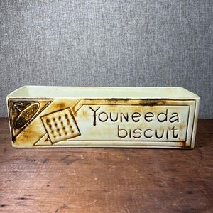 Vintage ceramic cracker biscuit box